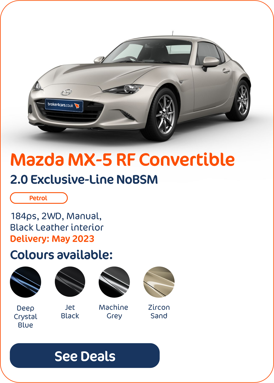 Mazda MX-5 RF Convertible 2.0 Exclusive-Line NoBSM - Click to Enquire